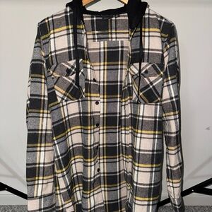 Revess Plaid Hooded Shirt